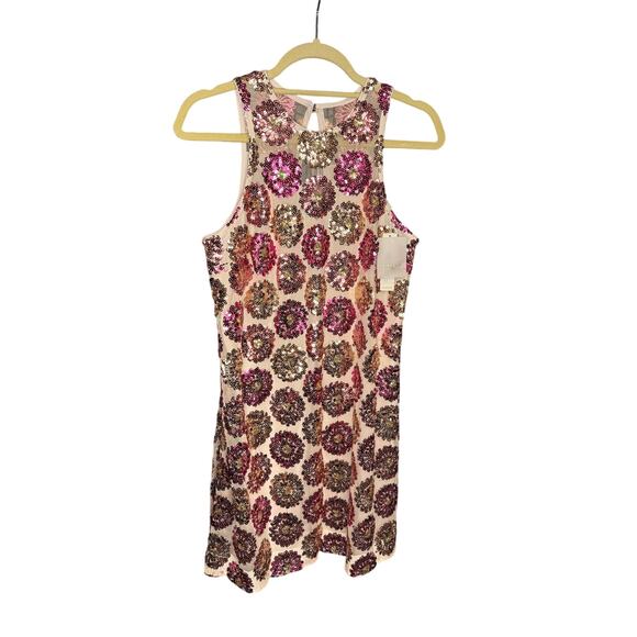NWT Trina Turk Johana Dress Pink Sequin Size S - Picture 1 of 7